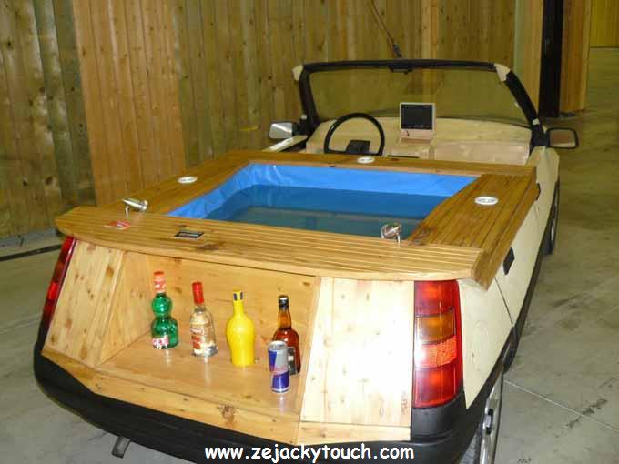 Renault 5 tuning en bois 2 Comment n'y avaisje pas pens une baignoire et